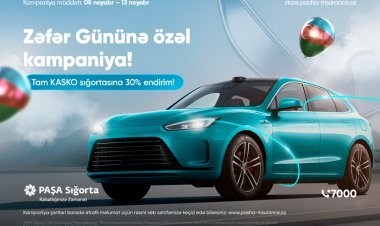 "PAŞA Sığorta"dan Zəfər Gününə özəl Tam KASKO sığortası üzrə Zəfər endirimi!