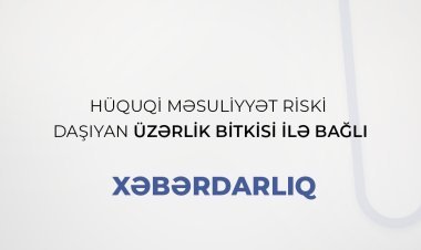 Hüquqi məsuliyyət riski daşıyan üzərlik bitkisi ilə bağlı XƏBƏRDARLIQ