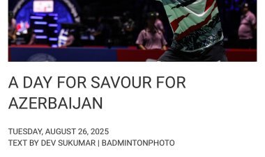 Dünya Badminton Federasiyası (BWF) Edinin qələbəsindən yazdı!