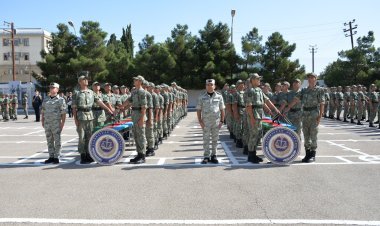 Gənc əsgərlərin andiçmə mərasimi keçirilib