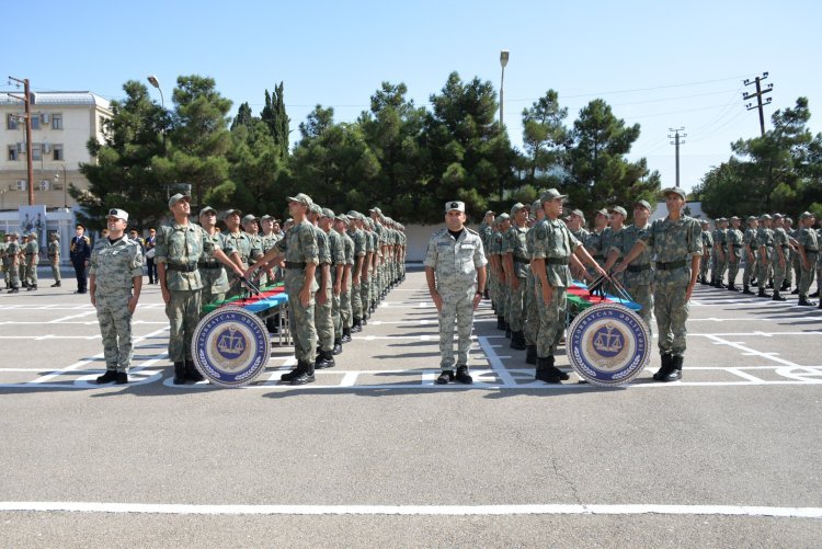 Gənc əsgərlərin andiçmə mərasimi keçirilib