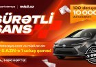 “Sürətli Şans” başladı: “Azərlotereya” ilə “Toyota Corolla” və pul mükafatları qazan!