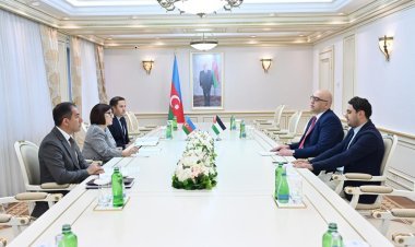 Milli Məclisin sədri Sahibə Qafarova Fələstin Dövlətinin ölkəmizdəki səfiri ilə görüşüb