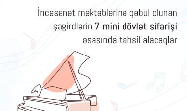 İncəsənət məktəblərinə qəbul olunan şagirdlərin 7 mini  dövlət sifarişi əsasında təhsil alacaqlar.