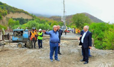 Yevlax, Gəncə, Qazax, Kəlbəcər, Ağdərə və Xocalıda icra edilən yol layihələrinə baxış keçirilib