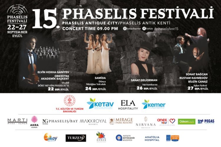 15-ci Phaselis Festivalı qədim şəhəri musiqi səhnəsinə çevirir