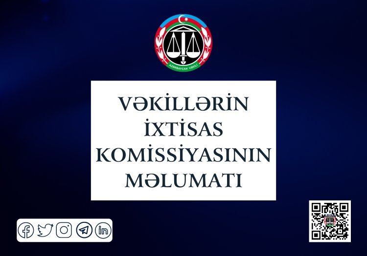 Vəkilliyə qəbulla bağlı yazılı test mərhələsi barədə məlumat