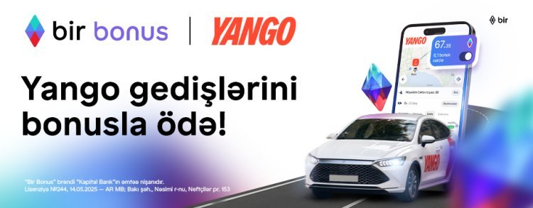 Taksi ödənişlərinizi Bir Bonus-la edin, pulunuz cibinizdə qalsın