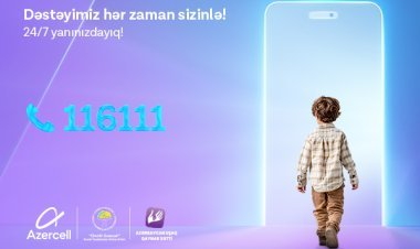 Azercell-in dəstəyi ilə fəaliyyət göstərən “Uşaq Qaynar Xətti”nə 2025-ci ildə 5500-dən çox müraciət daxil olub