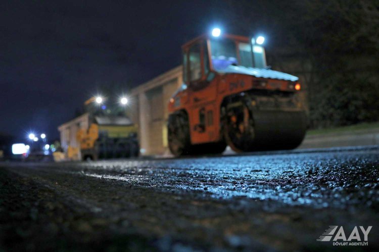 Fəzail Bayramov küçəsinin bir hissəsi gecə saatlarında təmir olunub VİDEO/FOTO